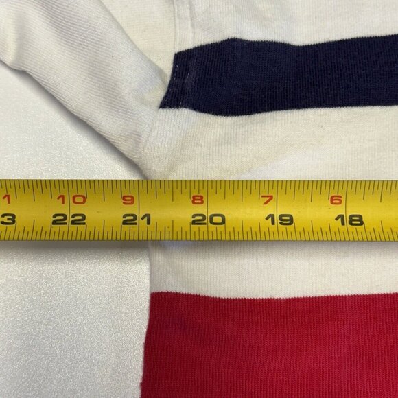 Gant Rugger Long Sleeve Rugby Shirt Mens Medium White Striped Collared VTG USA - Picture 14 of 14